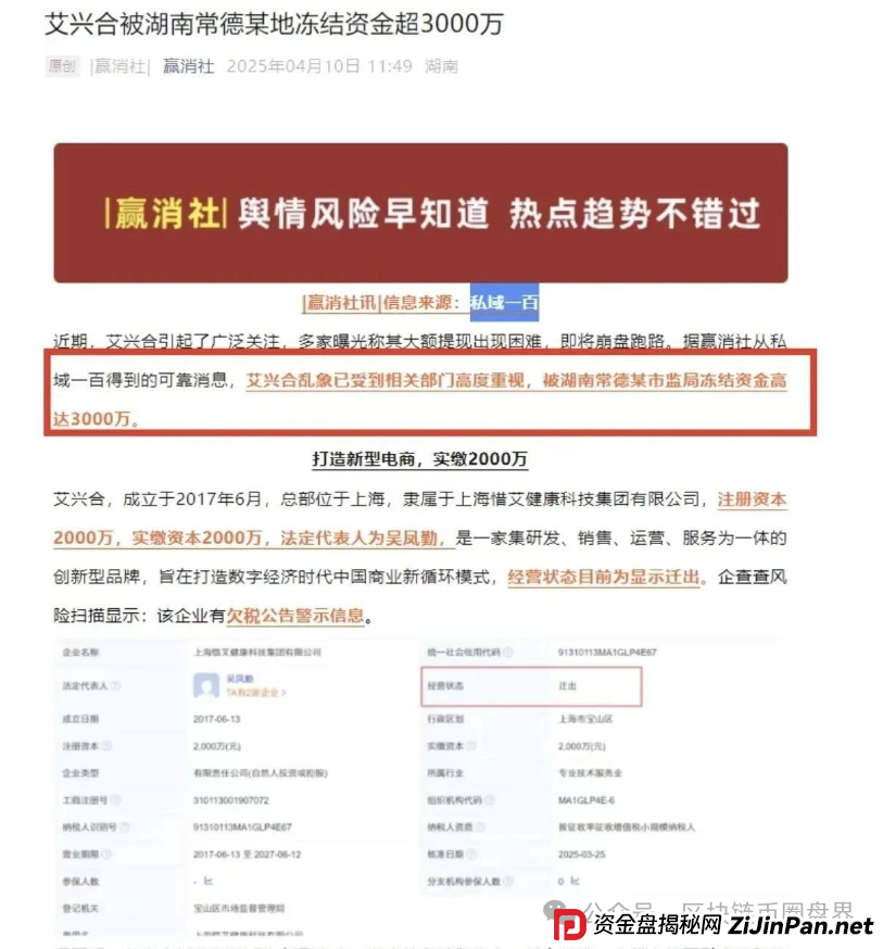 艾兴合暴雷！百亿资金盘崩塌，数千投资者被套：高收益骗局为何屡试不爽？