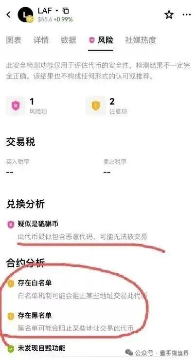 拉菲协议合约权限假丢弃，项目方留有后门，高度警惕收割