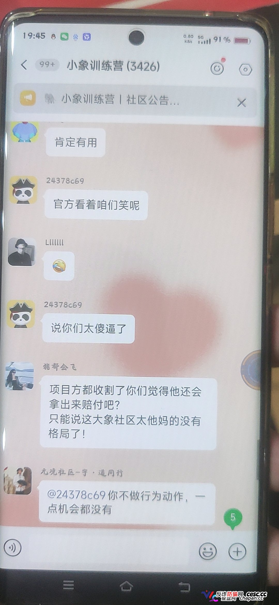 大象社区杀猪盘全面崩盘血洗实录:一夜爆仓4000万,群内全员禁言,狗托"兵哥"还在忽悠充值抄底,受害者已集体报警!(2) 大象社区杀猪盘全面崩盘血洗实录:一夜爆仓4000万,群内全员禁言,狗托"兵哥"还在忽悠充值抄底,受害者已集体报警!(2)