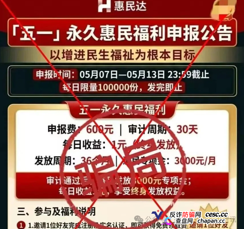 惠民达冒充国家项目疯狂收割！2786元保证金换39.8万全是假的，数万中老年人已被套牢