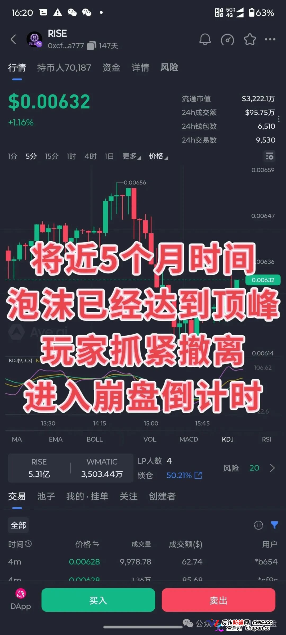 【预警】RISE打着polygon官方共识协议诈骗,其实就是拉布布仿盘,崩盘进入倒计时(5) 【预警】RISE打着polygon官方共识协议诈骗,其实就是拉布布仿盘,崩盘进入倒计时(5)